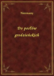 : Do posłów grodzieńskich - ebook