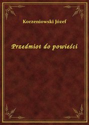 : Przedmiot do powieści - ebook